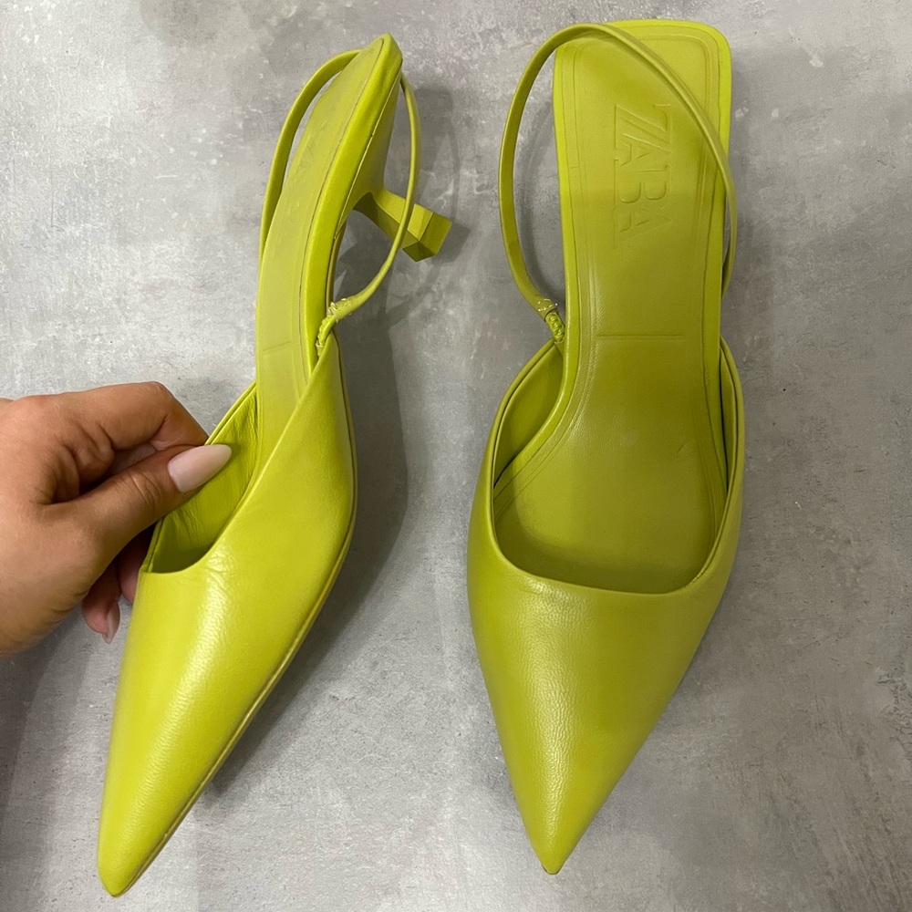 Zara Lime Green Heels
